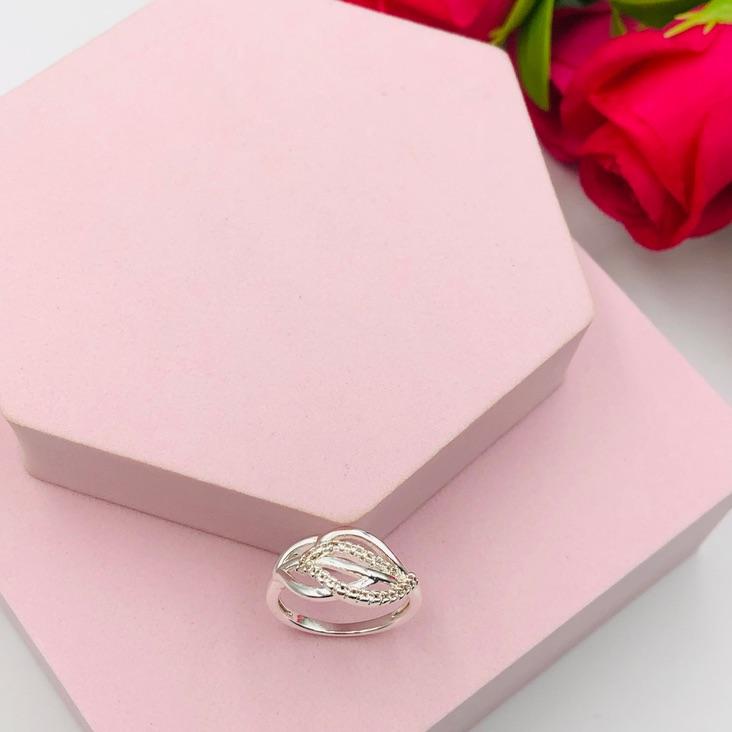 Anel Folha Cravejado N 16