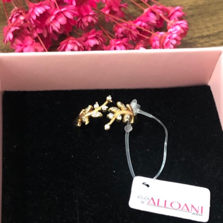 Anel Folhas Cravejado