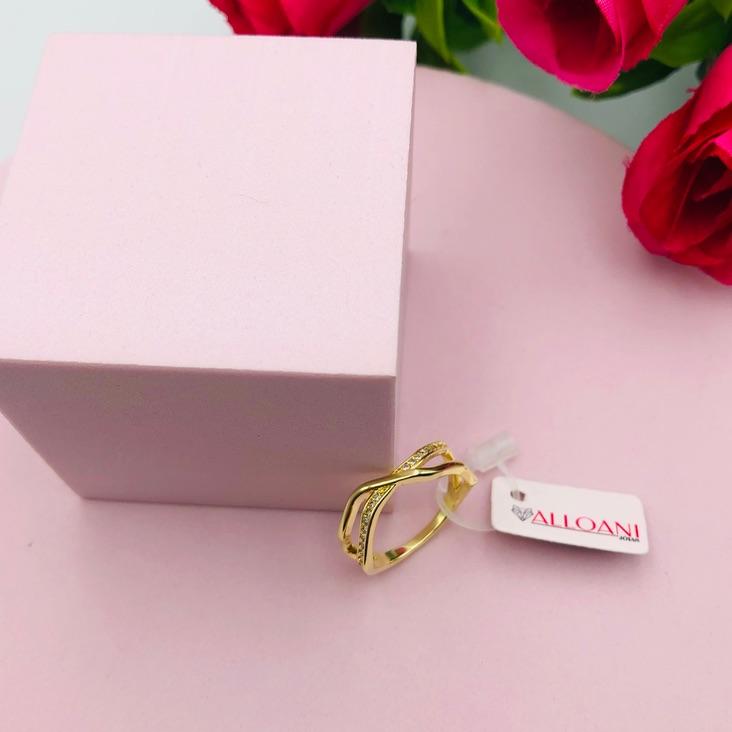 Anel Geométrico Cravejado N°18