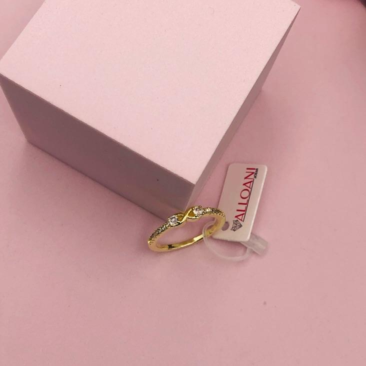 Anel Infinito com Zirconias N 18