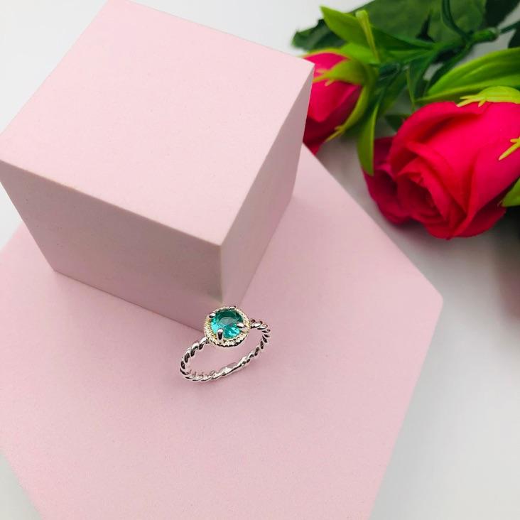 Anel Pedra Verde N 20