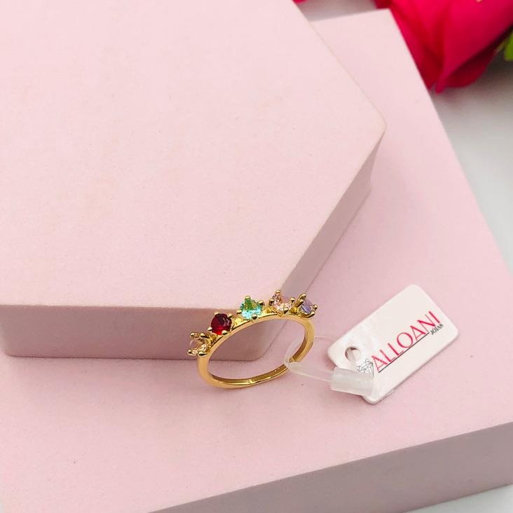 Anel Pedras Coloridas N 19