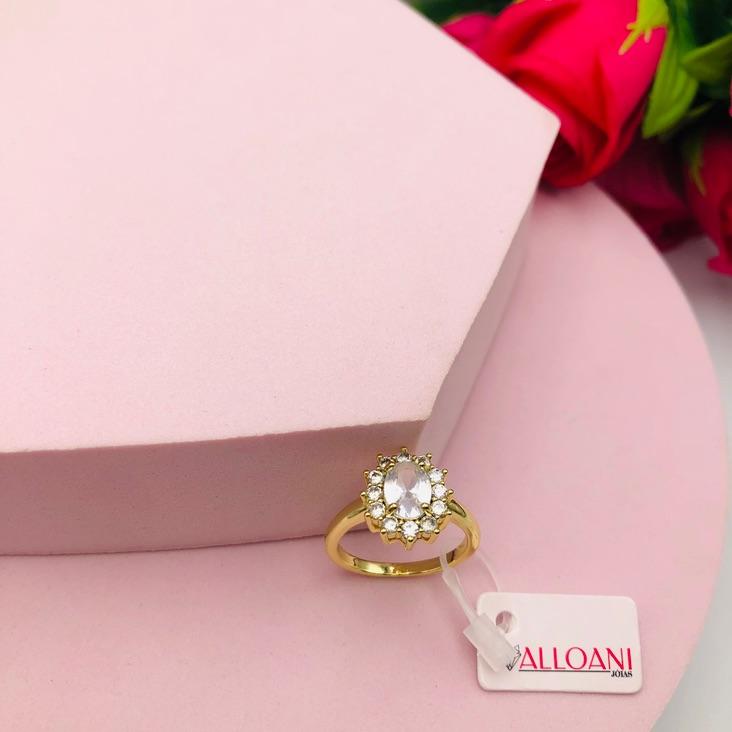 Anel Redondo Cravejado N 19