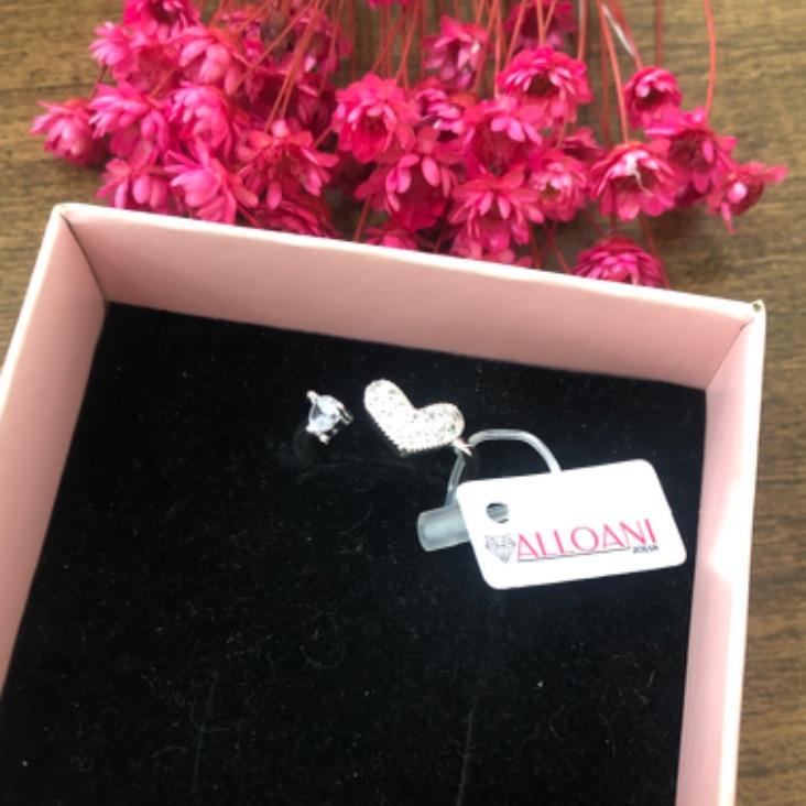 Anel Regulável Coração Cravejado