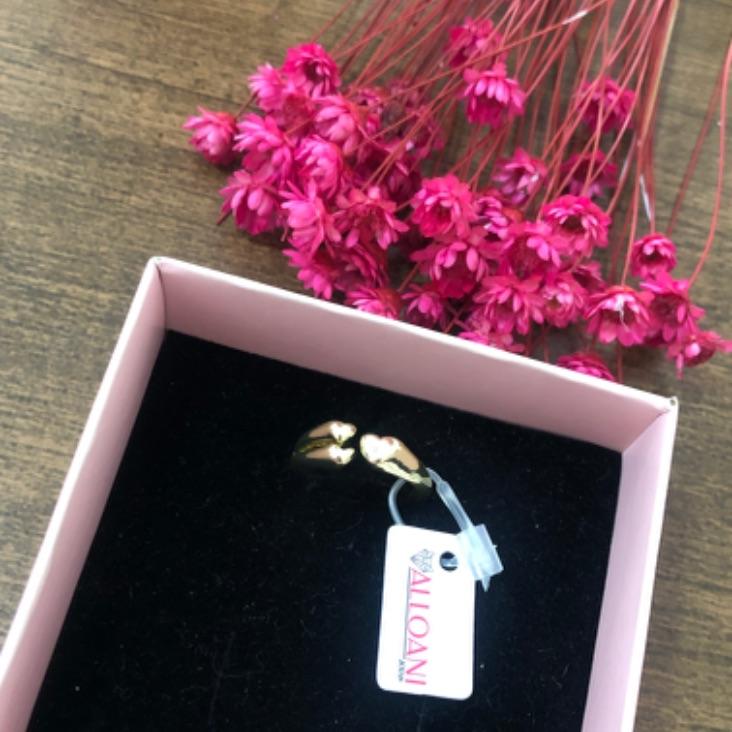 Anel Regulável Coração Liso