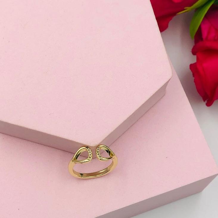 Anel Regulável Gota Cravejado N16