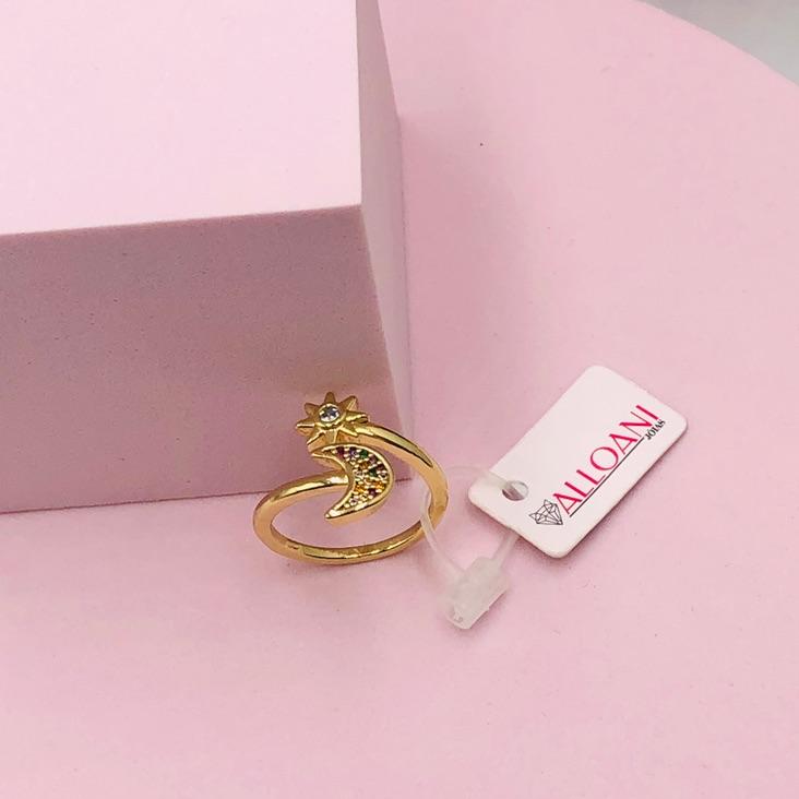 Anel Regulável Lua e Sol