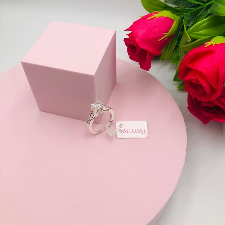 Anel Solitário Cravejado