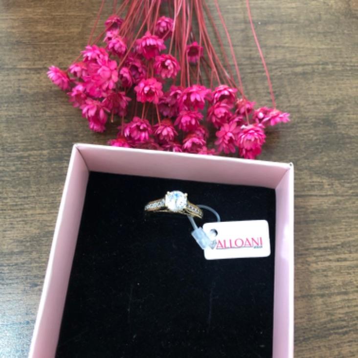 Anel Solitário Cravejado