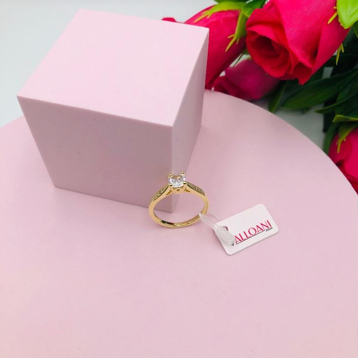 Anel Solitário Cravejado