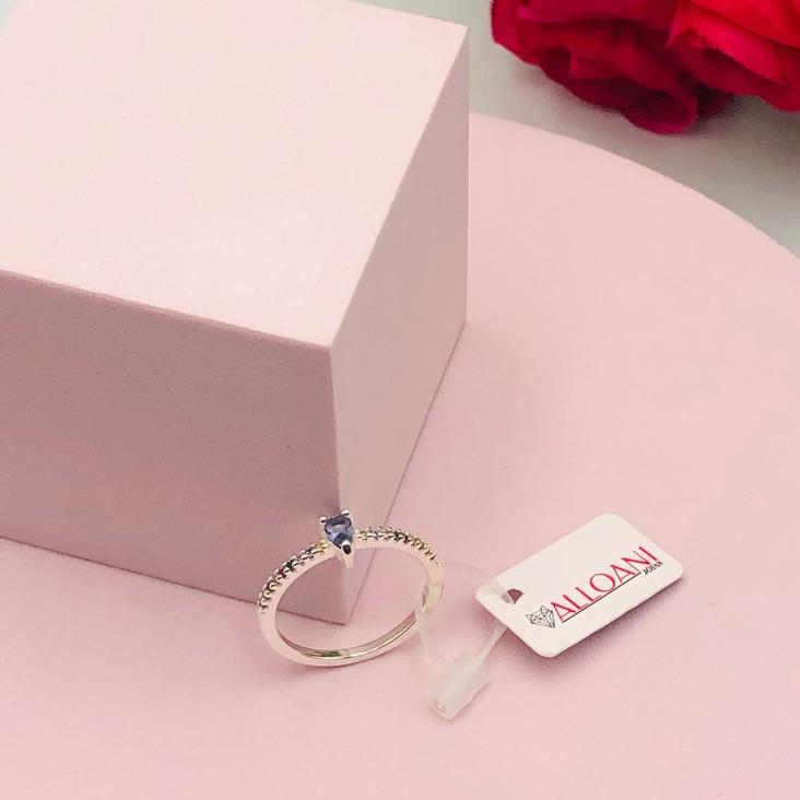 Anel Solitário Cravejado Colorido