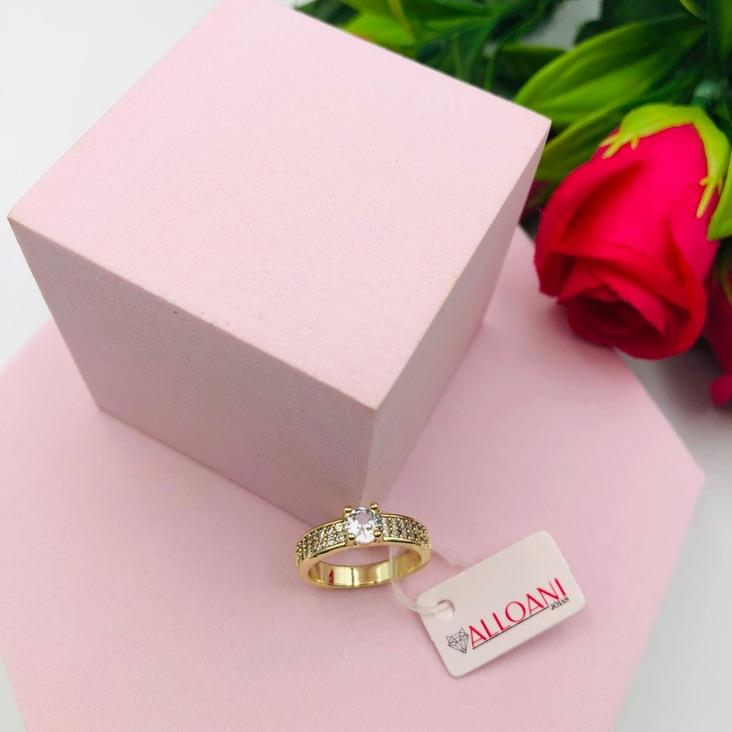 Anel Solitário Cravejado N13