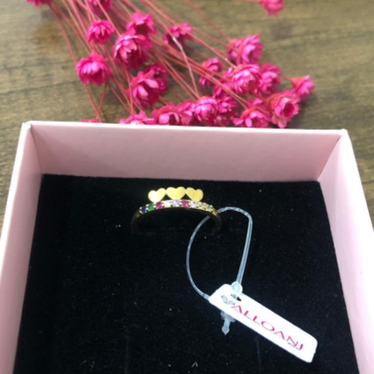 Anel Três corações Cravejado