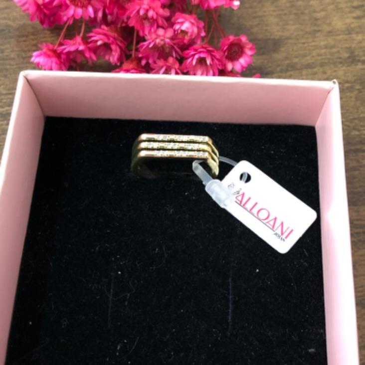 Anel Três Fita Quadrado