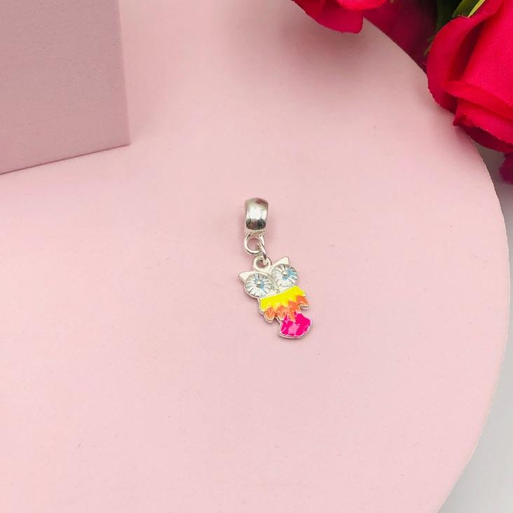 Berloque Coruja Colorida