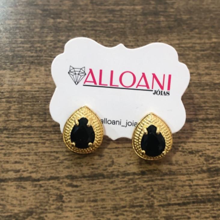 Brinco agora com Pedra Preta