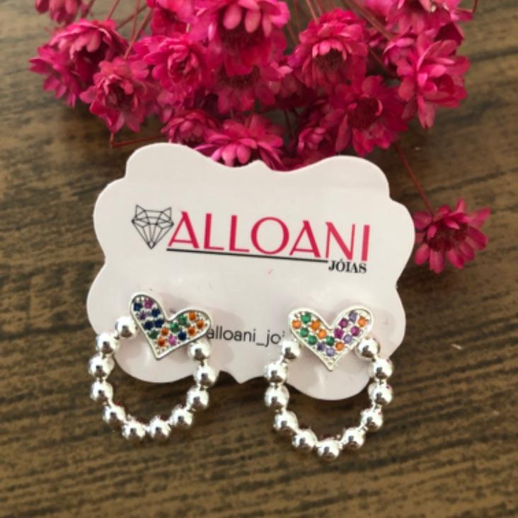 Brinco arco com coração