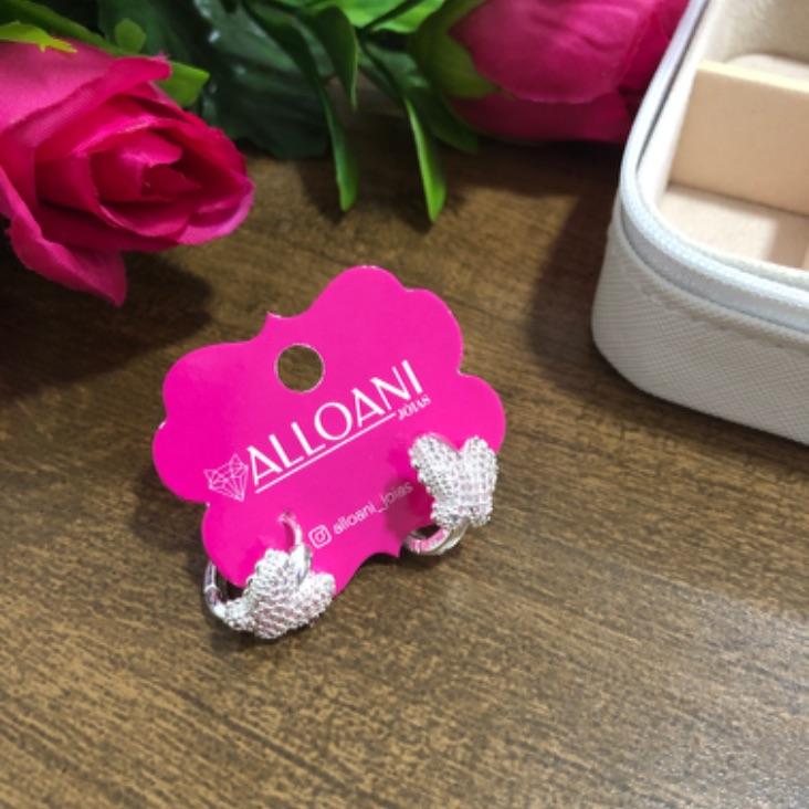 Brinco Argola Borboleta Cravejada