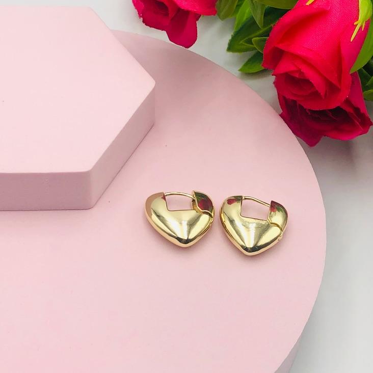 Brinco Argola Coração M