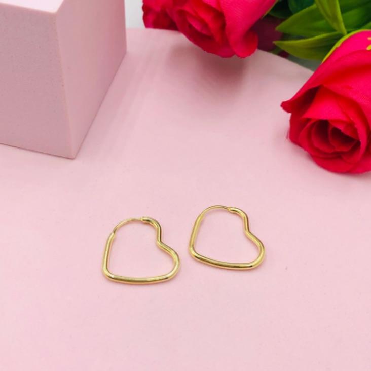 Brinco Argola Coração P