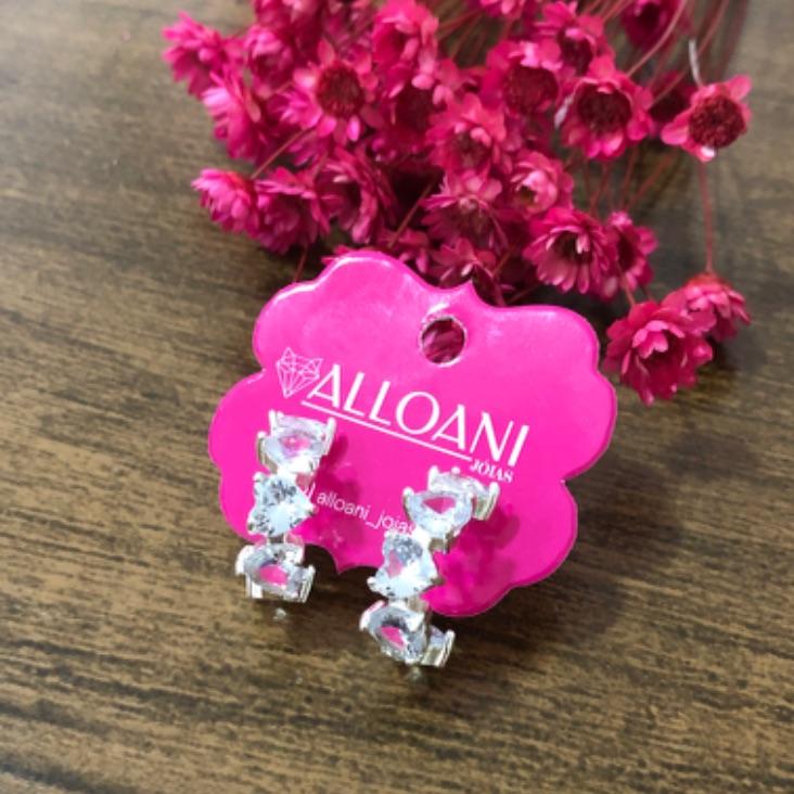 Brinco Argola Corações