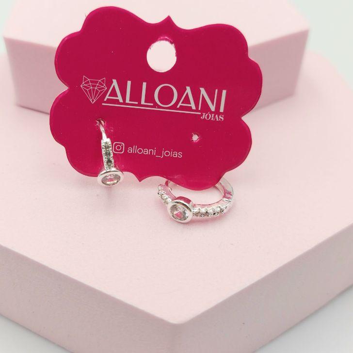 Brinco Argola de Click com Ponto de Luz