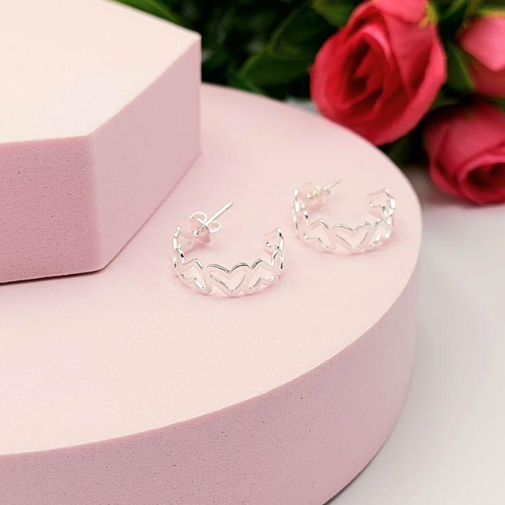 Brinco Argola de Corações