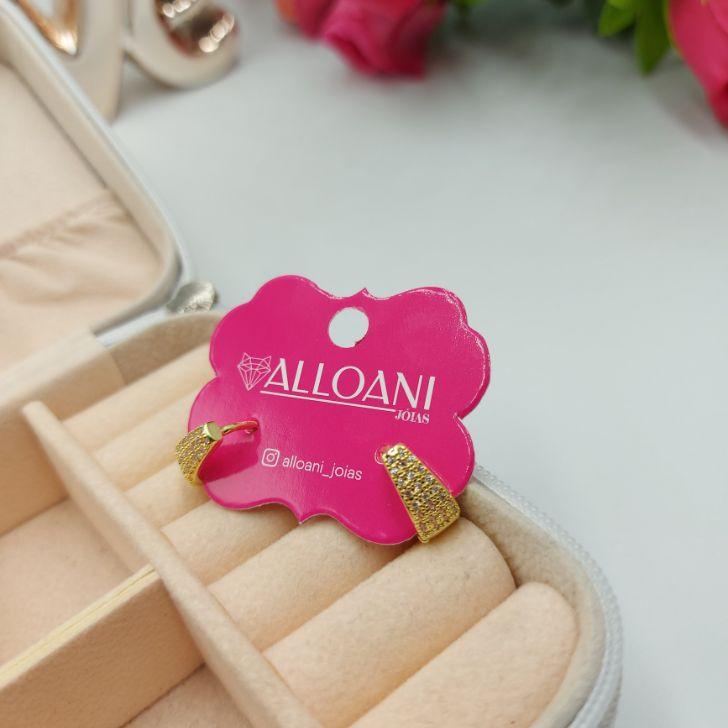 Brinco Argola Gota Cravejada P