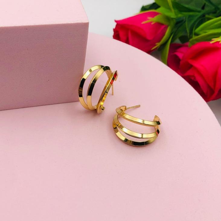 Brinco Argola Três Fitas