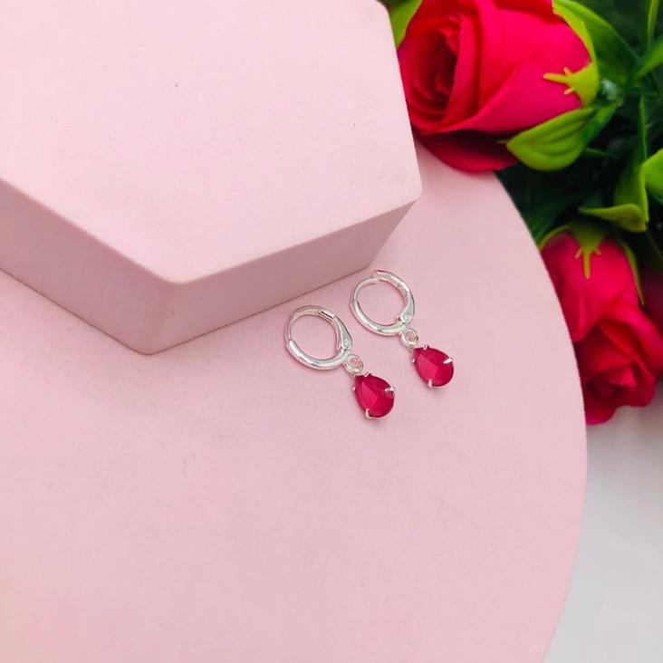 Brinco Argolinha agora Pink