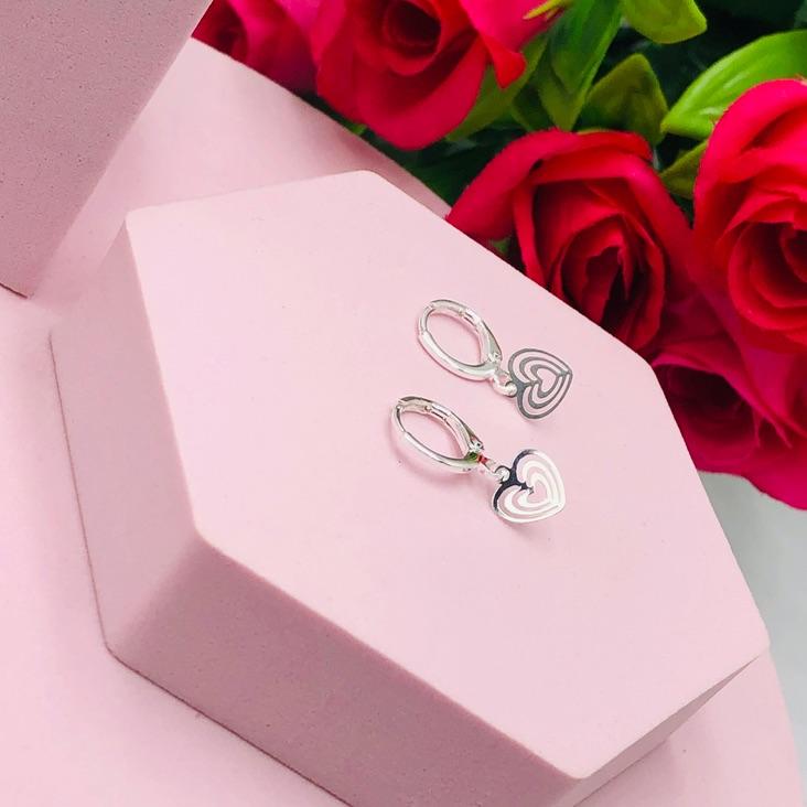 Brinco Argolinha Com Coração