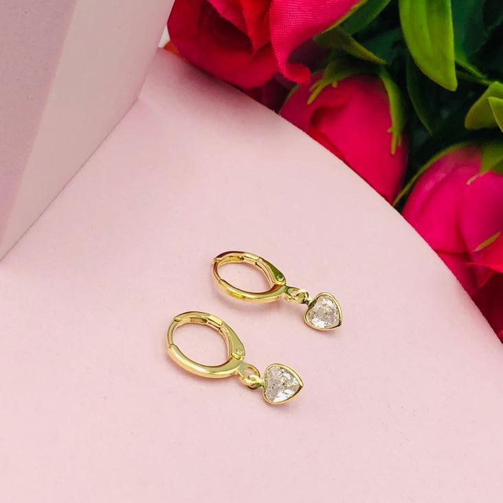 Brinco Argolinha Com Coração M