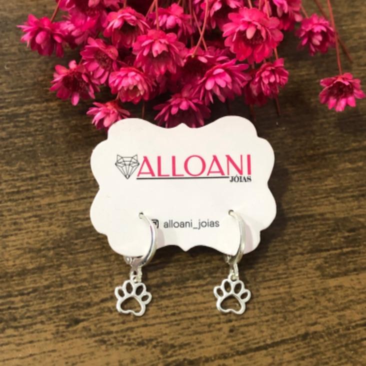 Brinco Argolinha com Pingente Patinha