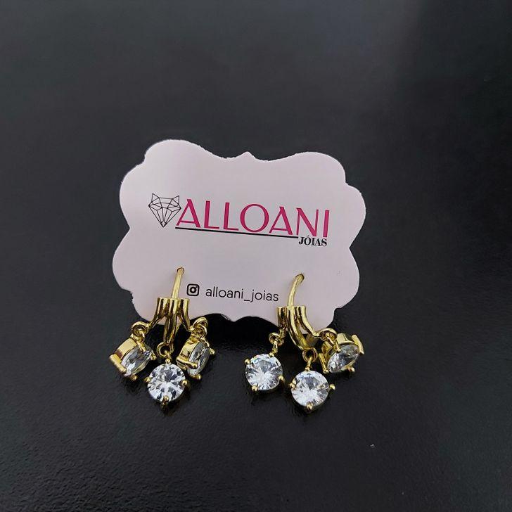 Brinco Argolinha com Ponto de Luz