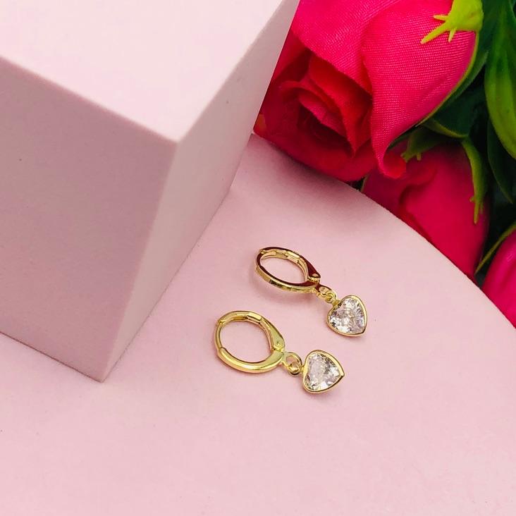 Brinco Argolinha Coração G