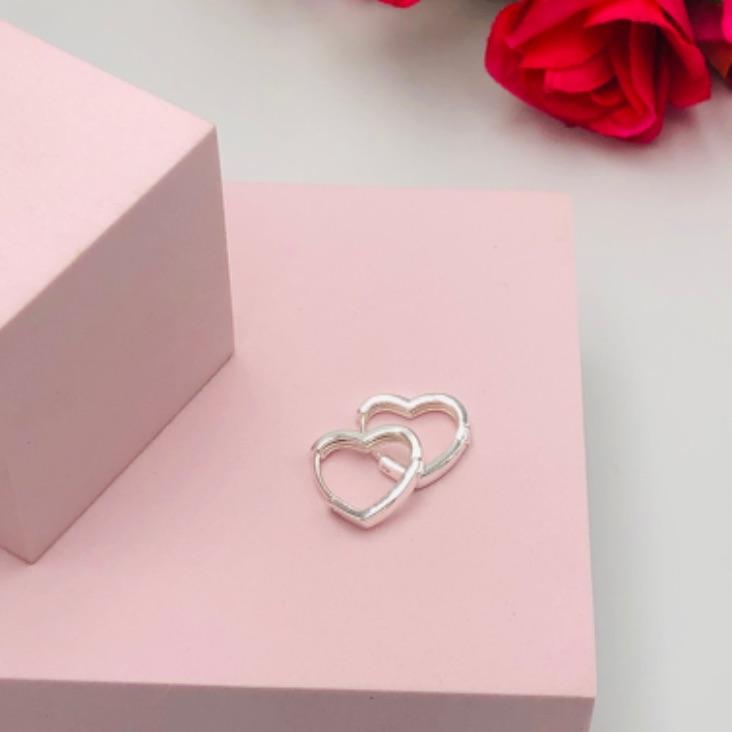 Brinco Argolinha Coração G