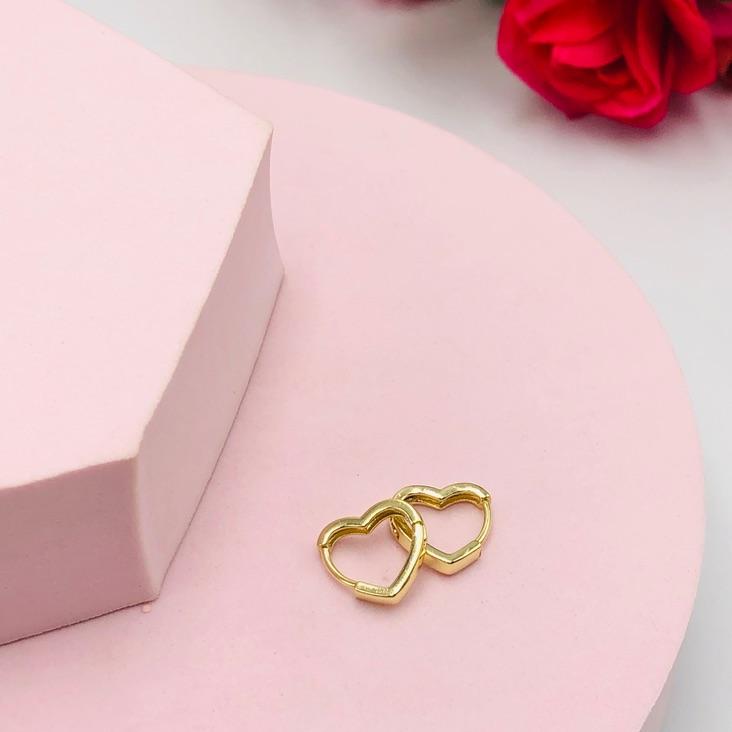 Brinco Argolinha Coração M