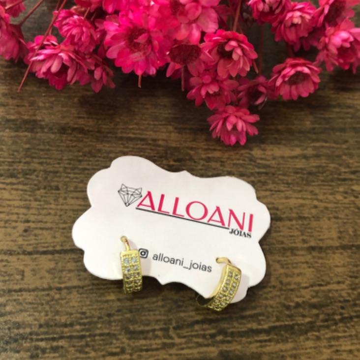 Brinco Argolinha Cravejado