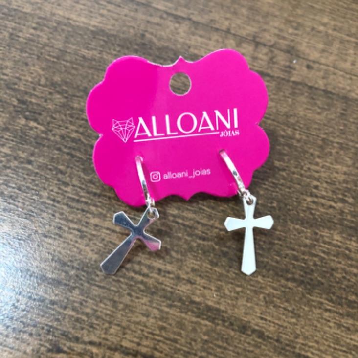 Brinco Argolinha Cruz