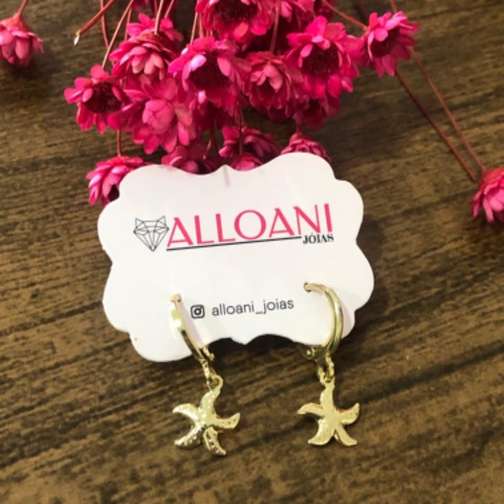 Brinco Argolinha de Click com Estrela