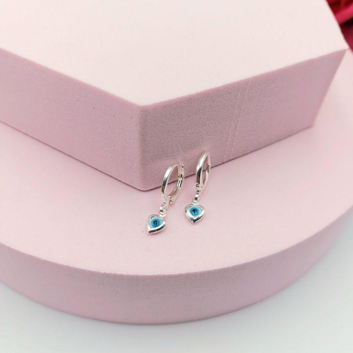 Brinco Argolinha de Click Olho Grego