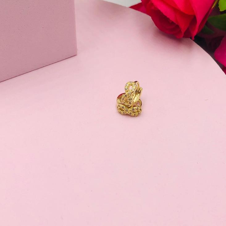 Brinco Argolinha Infinito Cravejado