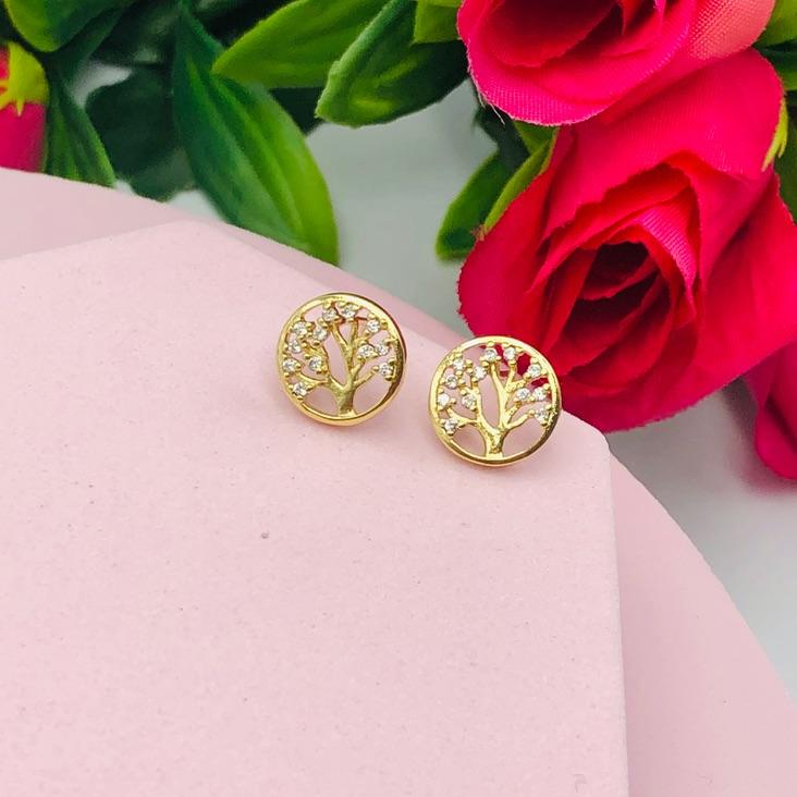 Brinco Árvore da Vida com Zircônias