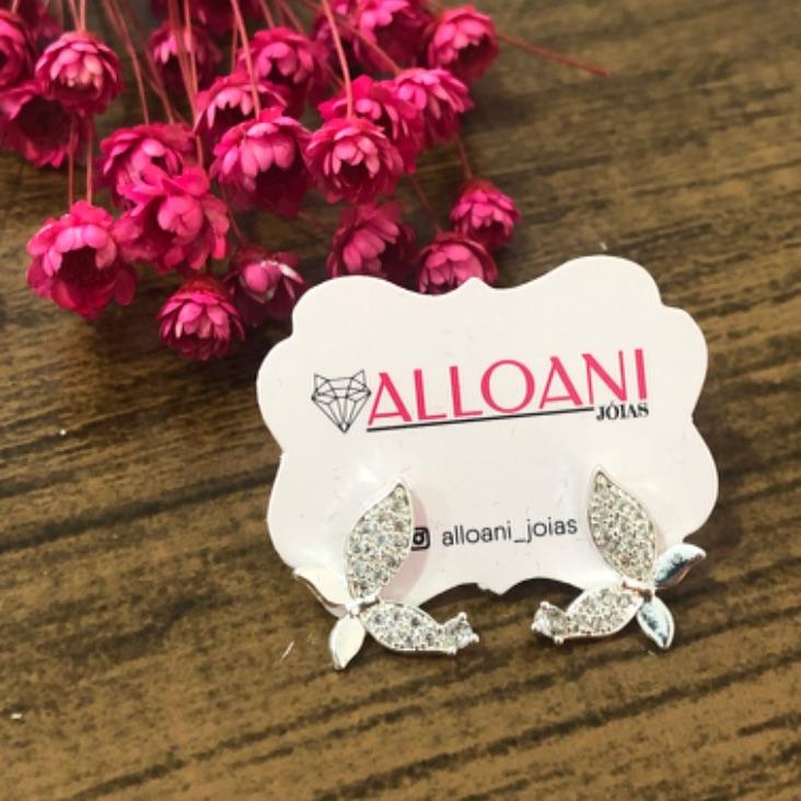 Brinco Borboleta Cravejada