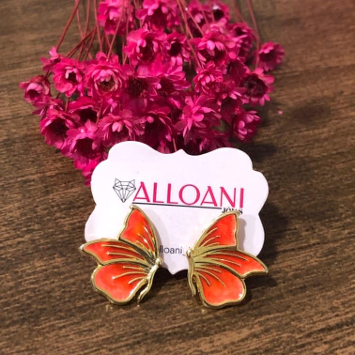 Brinco Borboleta Laranja