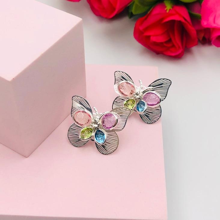 Brinco Borboleta Tifani Colorida