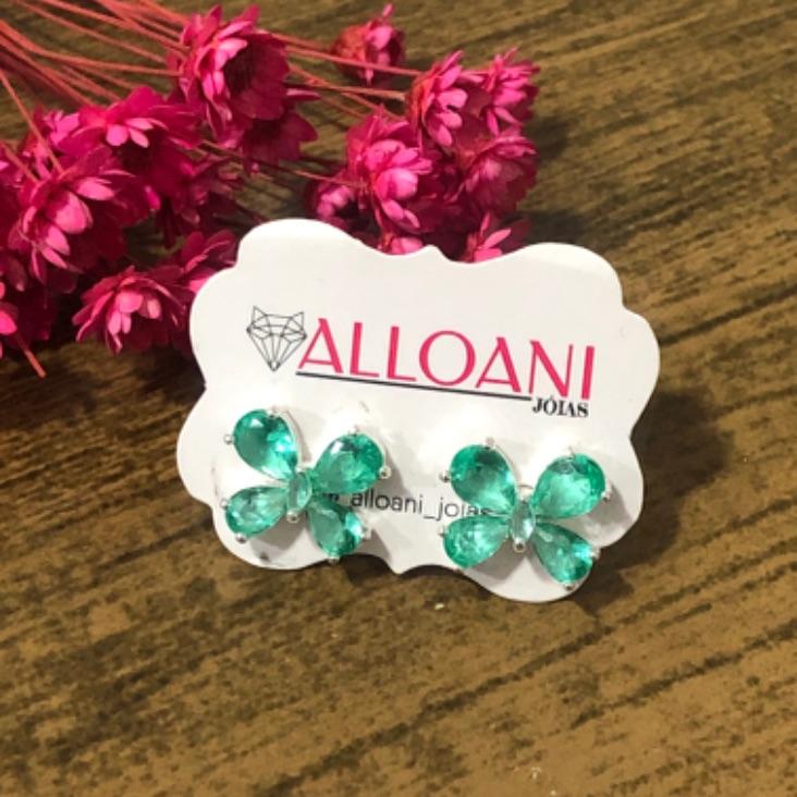 Brinco Borboleta Verde