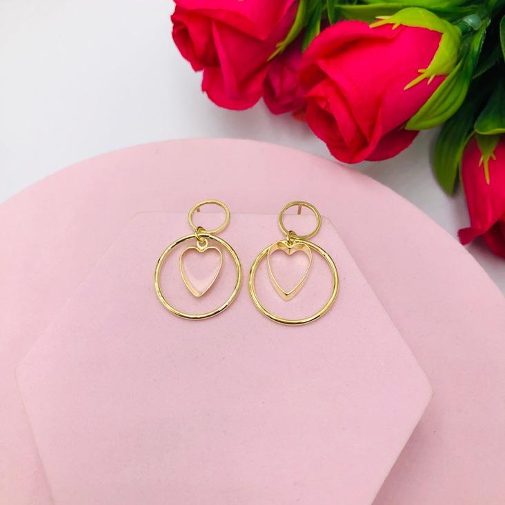 Brinco Circulo Coração