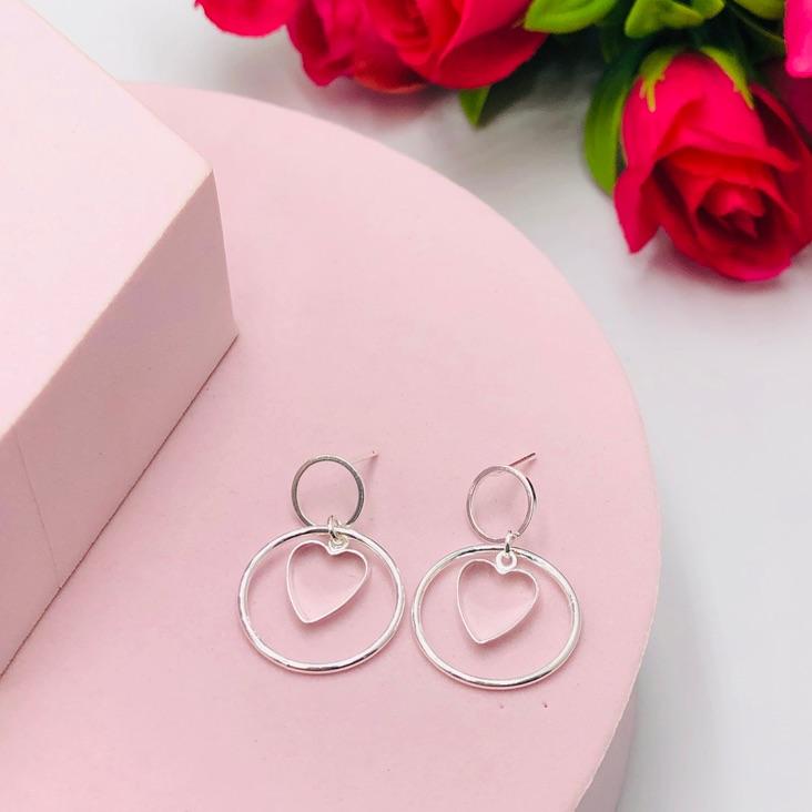 Brinco Circulo Coração