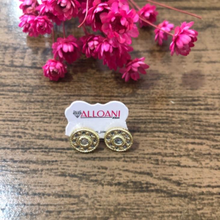 Brinco círculo cravejado